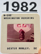 DEXTER MANLEY 1982 NFL Transparency MEDIA SLIDE WASHINGTON REDSKINS PRE-ROOKIE
