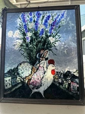 Marc Chagall “Wedding on a Village Street” Stained Glass
