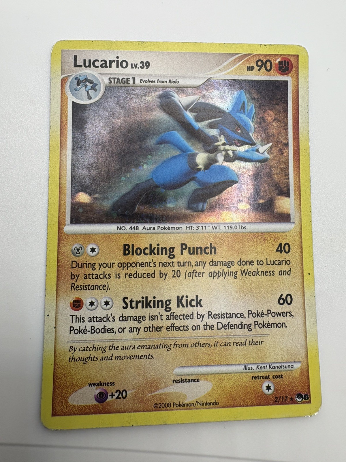 HP Pokemon Card - Lucario POP Series 8 2/17 Holo Rare
