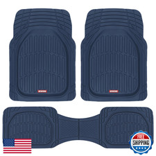 Motor Trend FlexTough Blue Deep Dish All-Weather Car Mats for Cars Trucks SUV