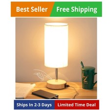 Bedside Table Lamp with USB Ports - Touch Control for Bedroom 3 Way Dimmable ...