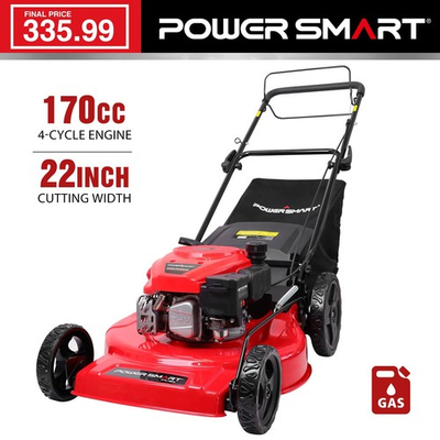 #ad PowerSmart Self Propelled Lawn Mower 22quot; Gas Powered 170cc Steel Deck New $335.99