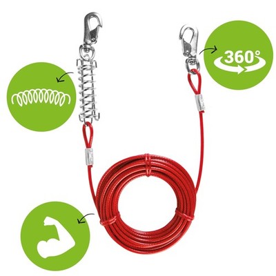 Trixie Hofleine 8m Rot für Hunde - Robuste Outdoor Hundeleine