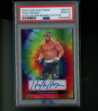 HULK HOGAN  2024 Leaf Electrum Tye  Dye Autograph 4/9 PSA 10 GEM MINT POP 1  🐐