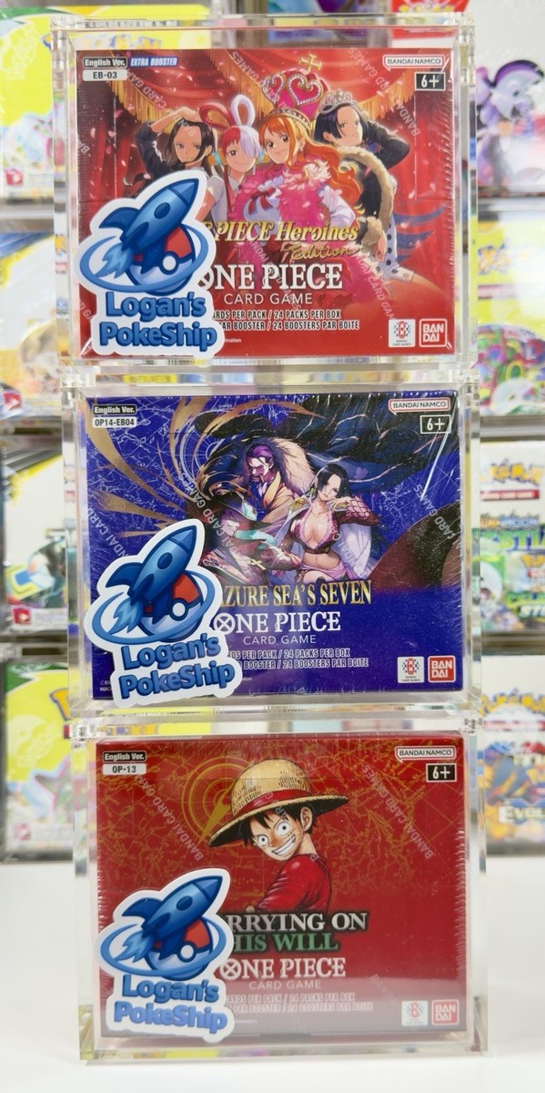 One Piece Booster Box Acrylic Case Magnetic Lid - UV resistant