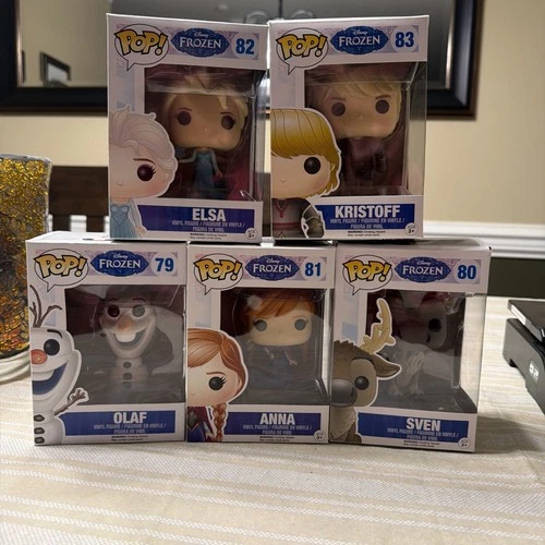 Frozen Funko Pop Lot Of 5 # 79,80,81,82,83 Elsa Olaf Sven Anna & Kristoff