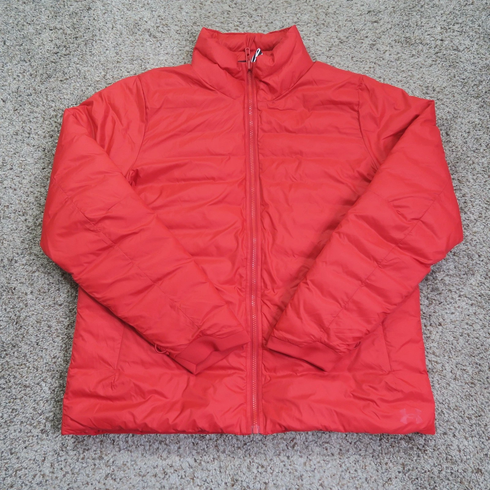 Under Armour Jacket Mens XL Tall Red UA Storm Down Puffer 700 Infrared Coldgear