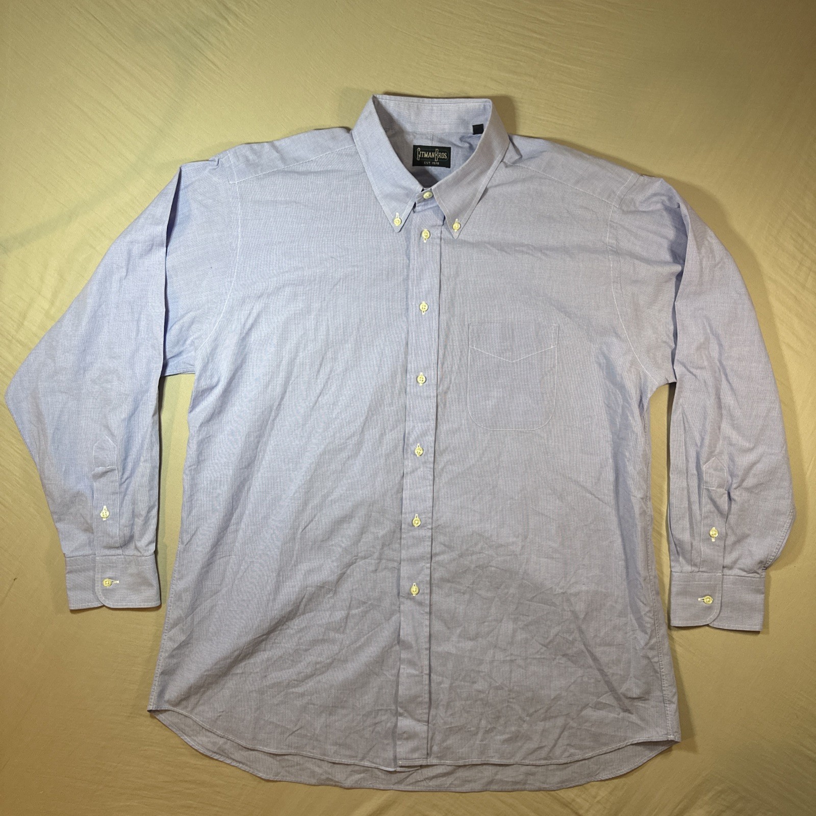 Gitman Bros Button Down Shirt Oxford Pinpoint Men… - image 1
