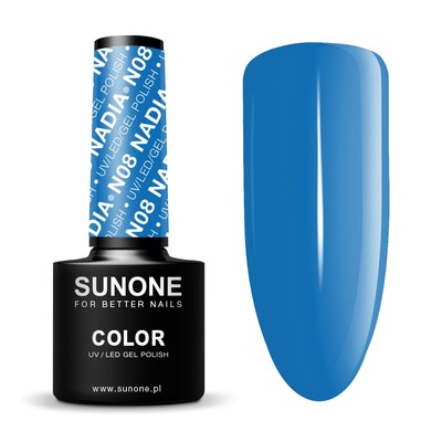 5903332080854 Sunone UV/LED Gel Polish Color lakier hybrydowy N08 Nadia 5ml (P1)