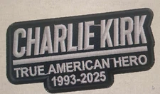Charlie Kirk patch  2x4" NOT IN STOCK TILL THURSDAY 5$ GOES TO TURNING POINT