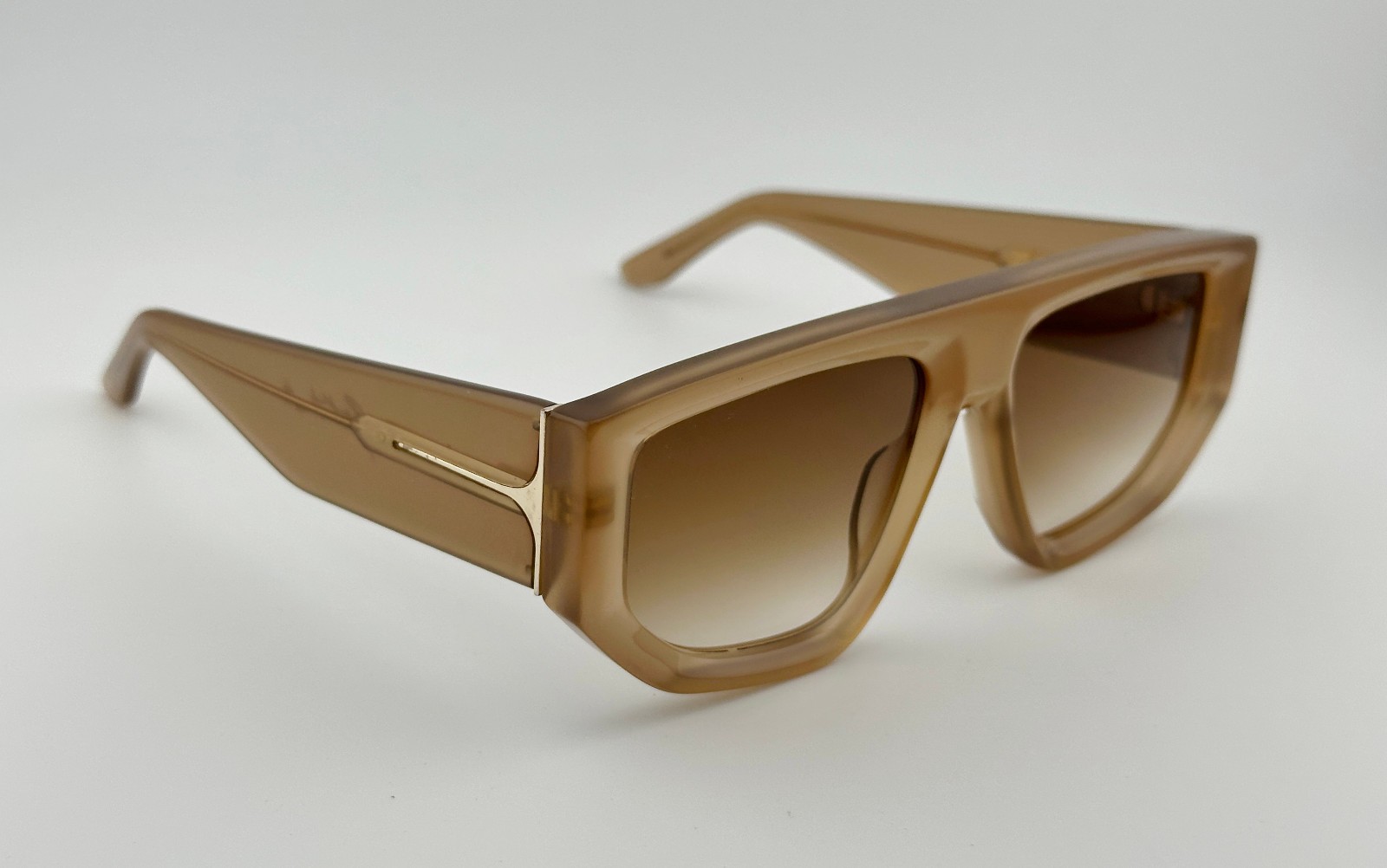 Dezi BackTrack Translucent Beige Oversized Sungla… - image 8