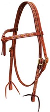 Horse Western Leather Horse USA Challenger Tack Knotted Bridle Orange Bling