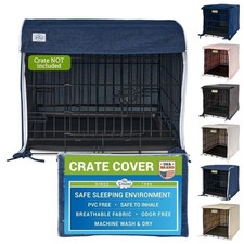 Pet Dreams Dog Crate Cover- Breathable Kennel Topper, Single and Double Door