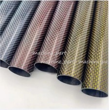2pc Colorful 3K Carbon Fiber Tube OD 6 8 9 10 12 14 16 18 20 22 25 30mm ,500mm L
