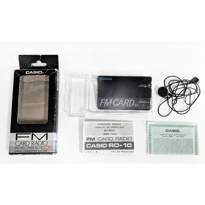 Vintage Casio FM Card Radio FM Receiver RD-10, Original Box