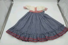 Vintage Martha  s Miniatures We  re Fussy Gingham Dress Sz Lg