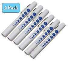 6 LED Medical Diagnostic Penlight Pen Light  Pupil Gauge 6 Piece Lot US Seller
