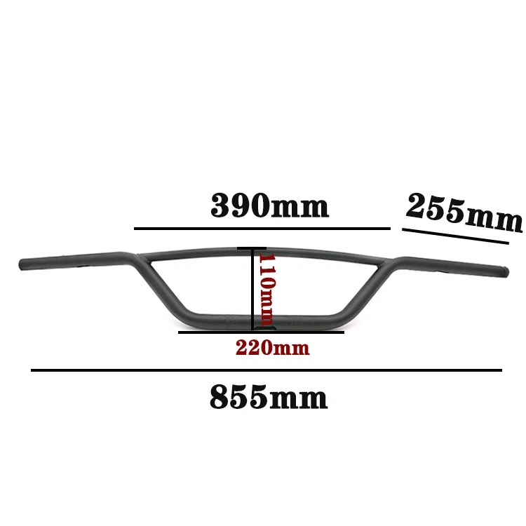 Manillar 7/8" 22mm Negro Barra de Arrastre Scooter Offroad Café Racer Old School Bobber Foto 2 de 4