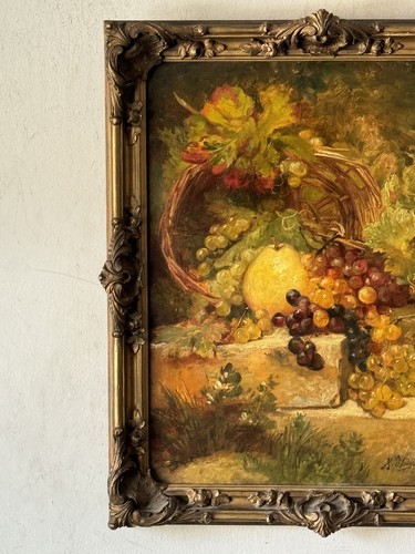 FINE ANTIQUE 19TH CENTURY STILL LIFE IMPRESSIONIST OIL PAINTING OLD REALISM 1880 - 第 10/17 張圖片