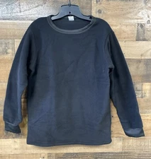 Military Cold Weather Undershirt Mens Small Black Fleece USA