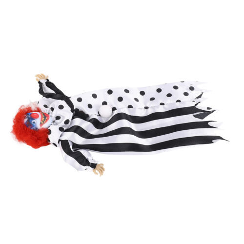 Clown Doll Scary Eerie Clown Doll Decoration Hanging Clown Doll Ornament ◮ - Foto 1 di 12