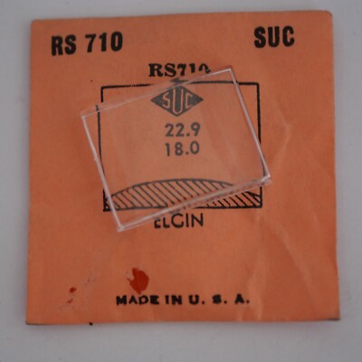 Uhrenglas SUC RS 710 - ELGIN - 22,9x18 [NOS] (Watch crystal)