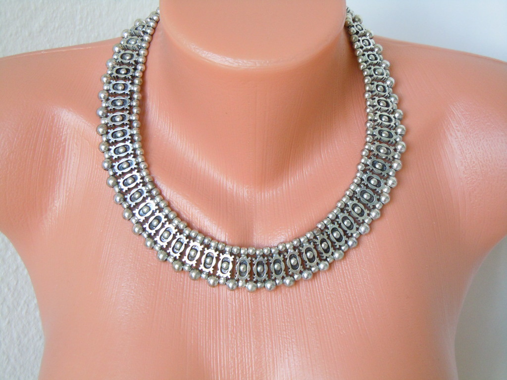 Statement Necklace With Clear Transparent Rhinest… - image 2