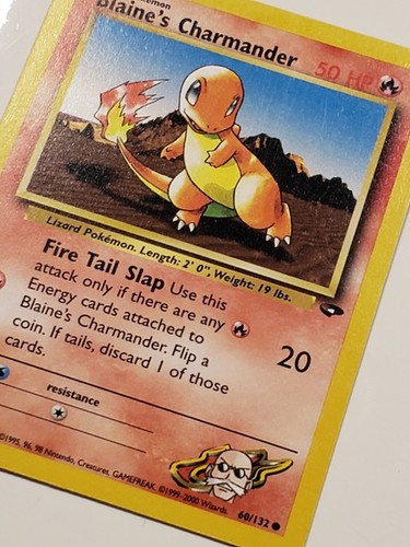 Blaine's Charmander 60/132 VLP / NM Gym Challenge Pokemon Card $2 Flat Shipping - Picture 3 of 7