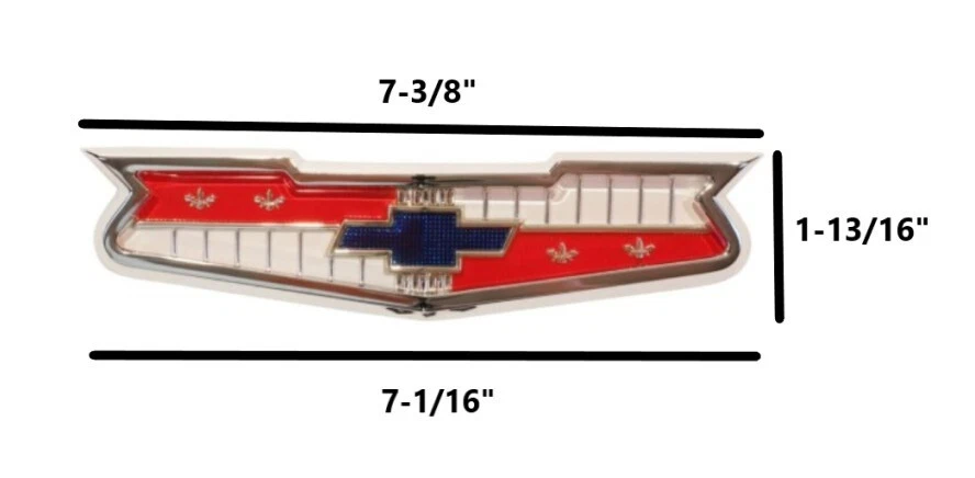 Conjunto de emblema y bisel de capó para Bel Air 150 210 V8 1956 y 1958 Foto 4 de 4
