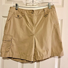 Jones New York Sport Khaki Bermuda Shorts Size 10 100 Cotton Walking Shorts