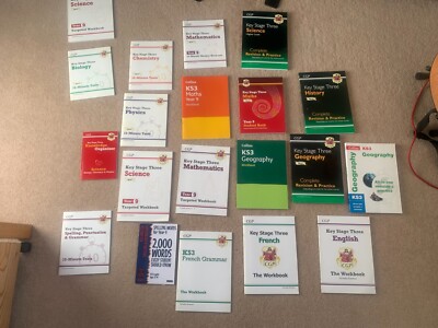 GCP KS3 REVISION GUIDE 20 BOOKS ALL SUBJECTS BRAND NEW 