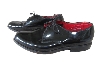 Allen Edmonds USA Spencer Black Patent Leather Oxfords Shoes 