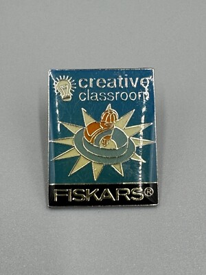 Fiskars Creative Classroom Blue & Silver Colored Lapel Pin