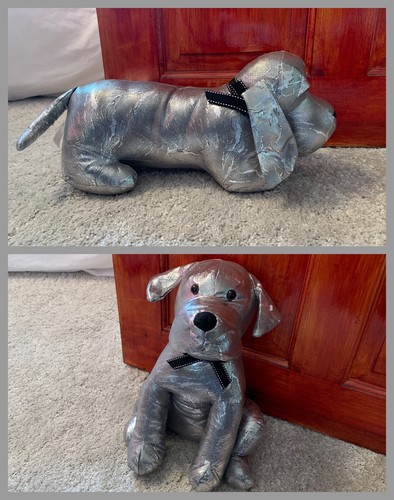Faux Leather Daschund Dog Doorstop - Brand New Sitting Dachshund - Foto 6