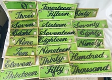 Vintage Hy-Ko Script Style Black House Numbers Rustproof Many Numbers Available