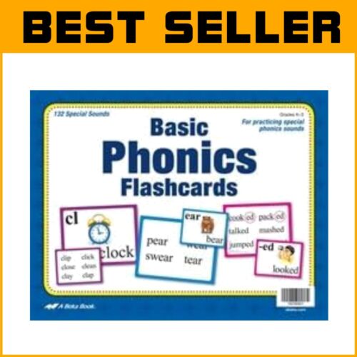 Durable Basic Phonics Flashcards - Perfect Aid for Kindergarten & 1st Grade