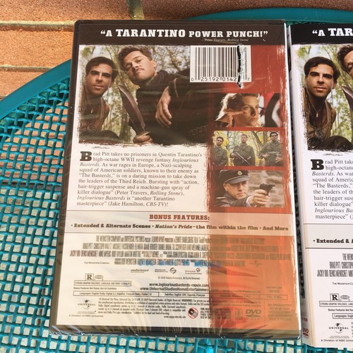 Inglourious Basterds DVD 2009 Quentin Tarantino Brad Pitt Christoph Waltz - Picture 3 of 4