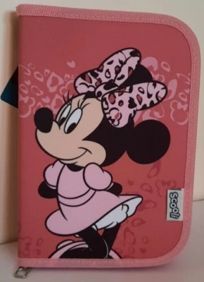 MINNIE MOUSE Schüler ETUI Federmäppchen gefüllt ergonomische Faber Buntstifte