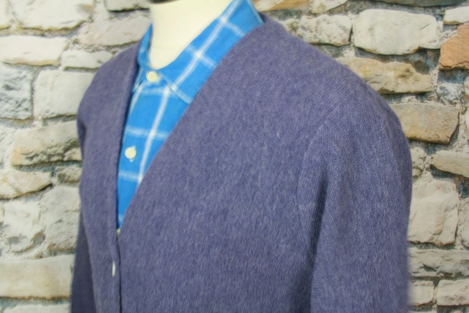 PERUVIAN Connection Pure Alpaca Cardigan Sweater Light Purple Long Sleeve L - Image 2 of 4