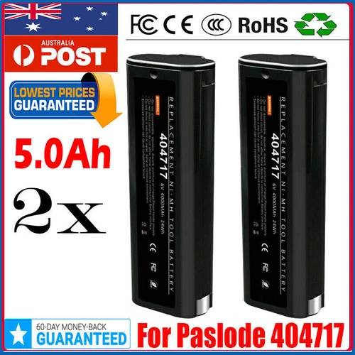 2X For Paslode Impulse 6V 5Ah 5000mAh 404717 Ni-MH Battery 900400 900420 Nailer - Picture 1 of 11