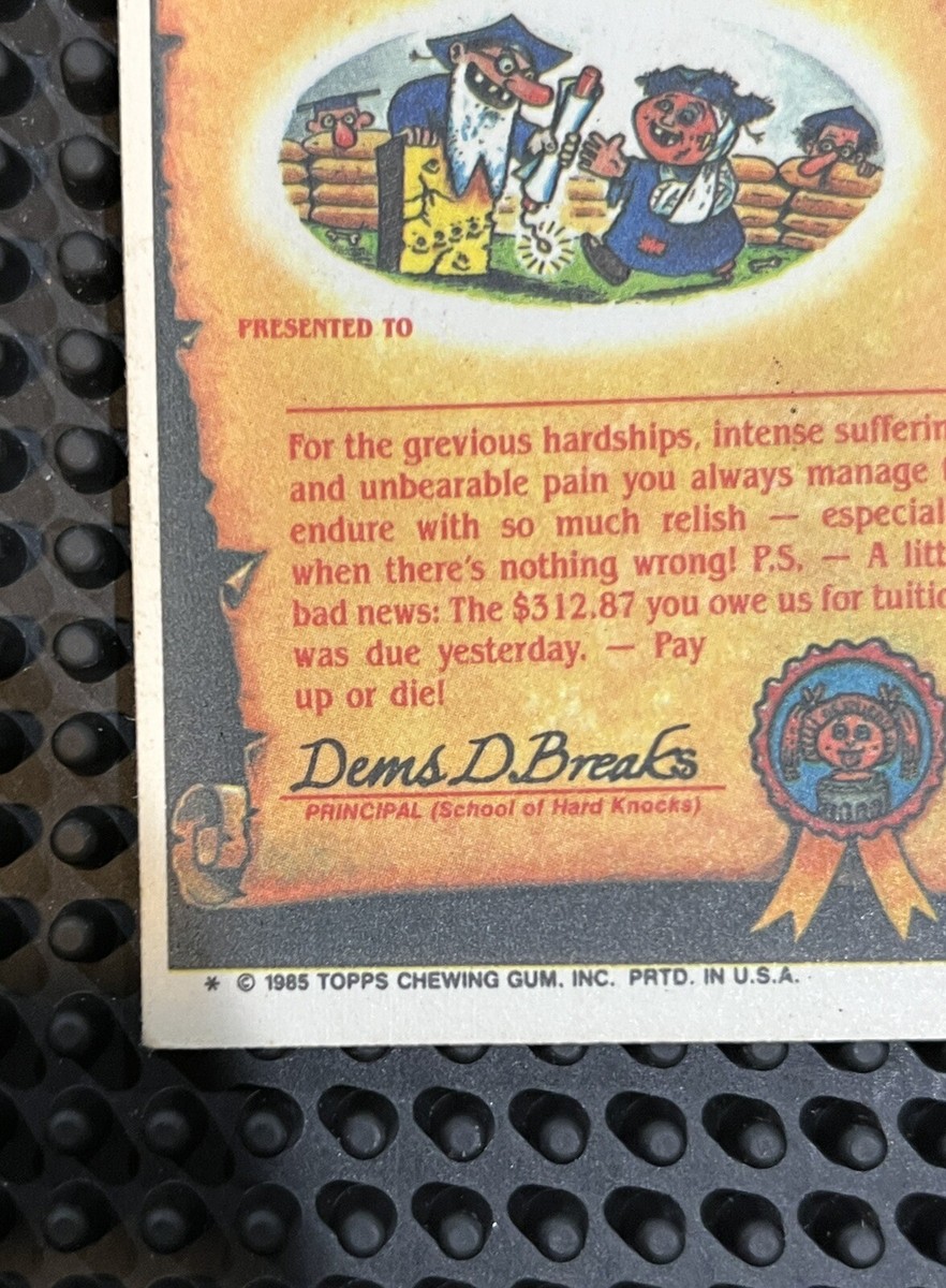 1985 Garbage Pail Kids Series 2 49b Schizo Fran OS2 Rare Matte