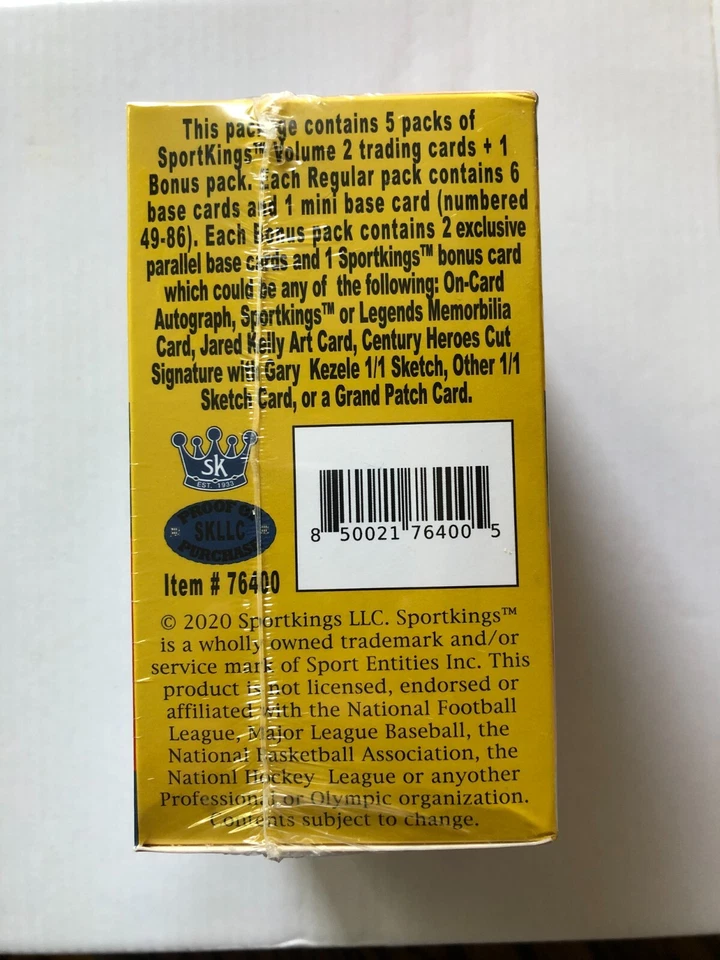 2021 Sport Kings Volume 2 VARIOUS SPORTS GREATS Box 5+1 Packs Autos New Sealed - Image 2 of 4