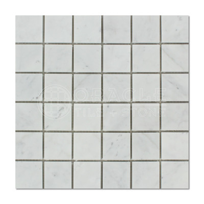Carrara White Italian (Bianco Carrara) Marble 2'' X 2'' Mosaic Tile