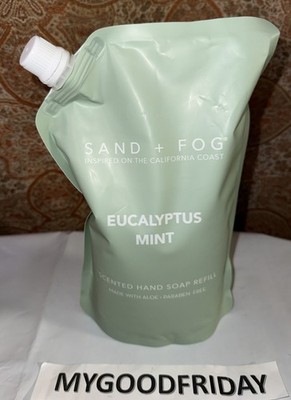SAND + FOG EUCALYPTUS MINT Scented Hand Soap Refill 34 fl. oz Paraben Free 7/28