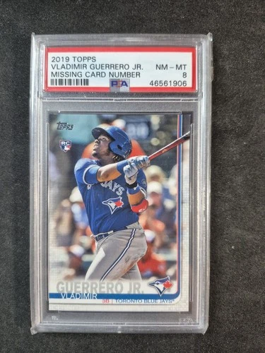 2019 Topps Series 2 Vladimir Guerrero Jr Missing Number NNO Rookie RC PSA 8 NMMT