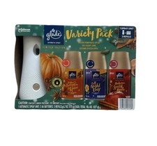 Glade Automatic Spray Kit Pumpkin Fall Night Long Scents Spiced VARIETY PACK