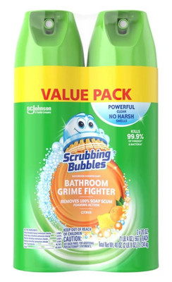 Scrubbing Bubbles Bathroom Grime Fighter 2 -Pack 40 Fluid ounce(s) Citrus Foam
