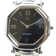 Givenchy GIVENCHY GP17 Watch Quartz Black Dial Logo Silver GY18 /MQ Men's