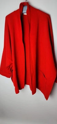 Cardigan femme Escada rouge en laine et cachemire mélangés taille 42 - Excellent - Photo 1/4