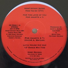 Andre Anthony Waters - For The Love Of You (Por Amarte A Ti) - USA 12